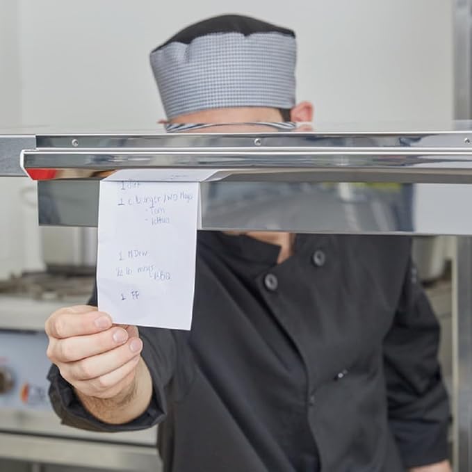 Stainless Steel No Clip Check Holder Ticket Rack- Restaurant Ticket Holder Receipt Holder Order Ticket Holder Ticket RackBill Orders Display Rail for Kitchen Cafes Bar Restaurants