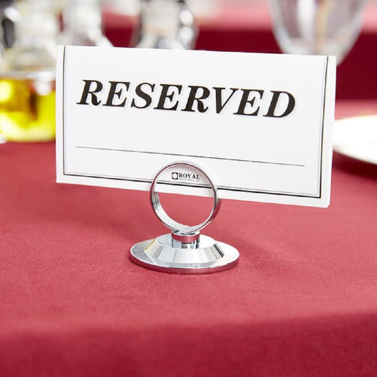 2-1/4" Ring Style Table Sign Menu Holder Steel Wire Ring Nickel-Plated Base Set of 12- Table Number Holder Display Table Card Holders Stand for Centerpieces Reception Party Birthday