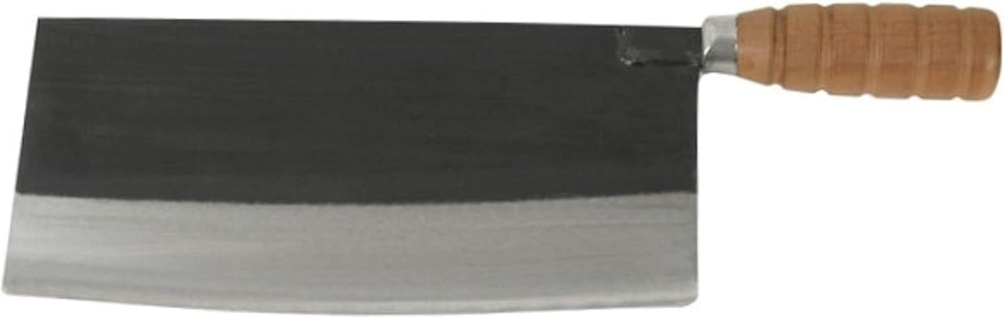Cast Iron Ping Knife/Cleaver with Wooden Handle- Meat Cleaver Knife Bone Chopper for Butcher Slicing Vegetables Butcher Chopper Kitchen Knife for Home Kitchen and Restaurant