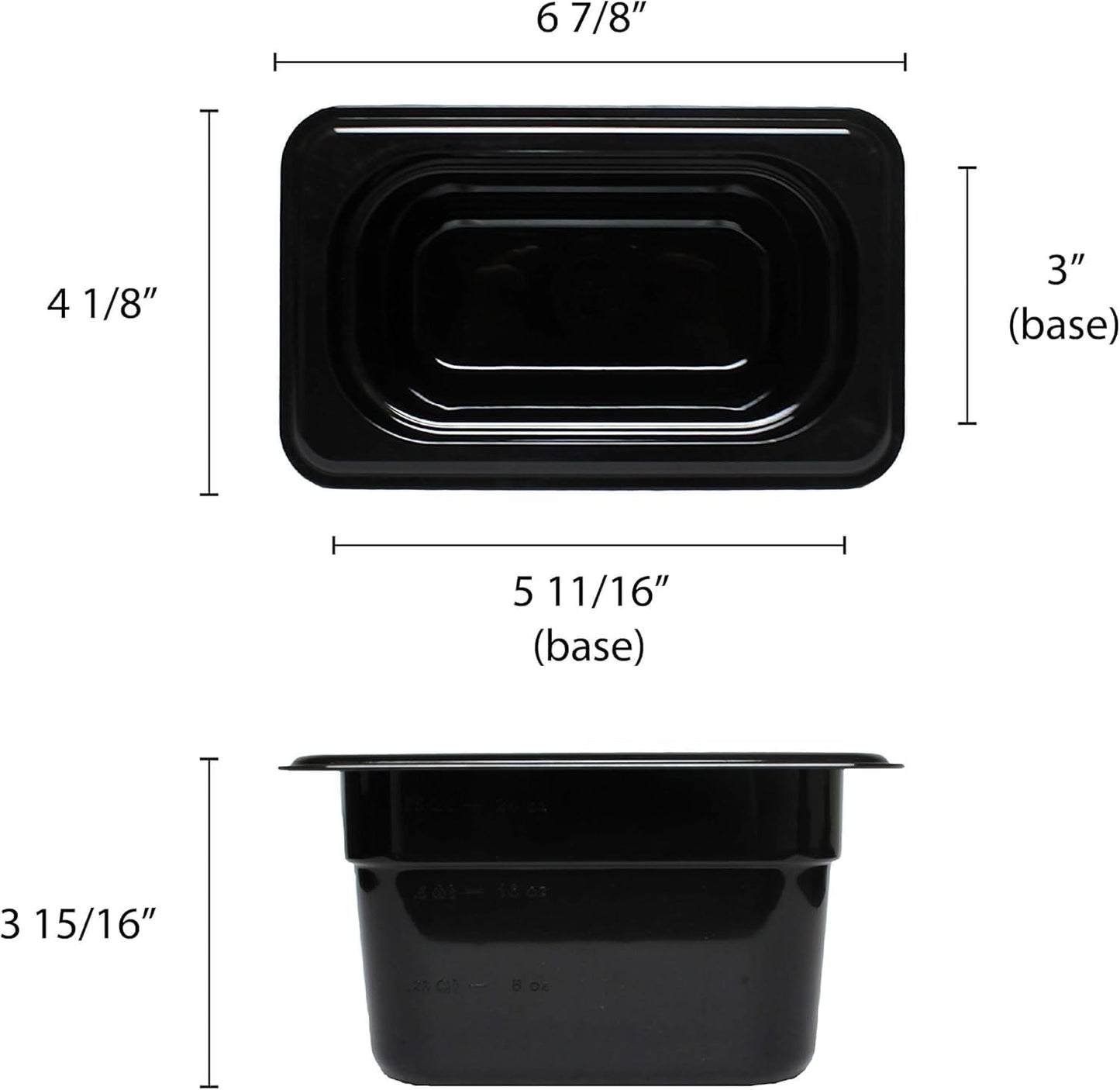 Deep Polycarbonate Food Pan - Food Storage Containers Plastic Food Pan Restaurant Commercial Hotel Pans for Food Prep Fruits Vegetables Beans Corns
