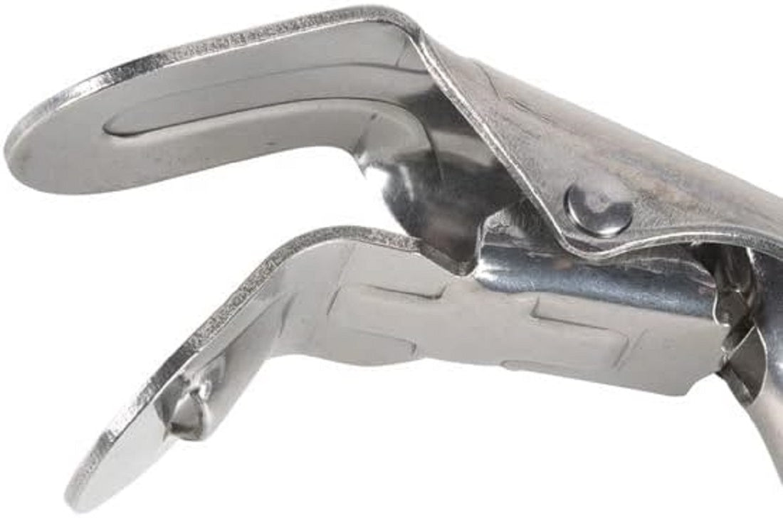 Deep Dish Pizza Pan Gripper Stainless Steel 7-2/3" x 1-1/7" x 2-3/4" - Pan Tongs Gripper Clip Tongs Great for Pulling Hot Pizza Pan out of the Oven Microwave