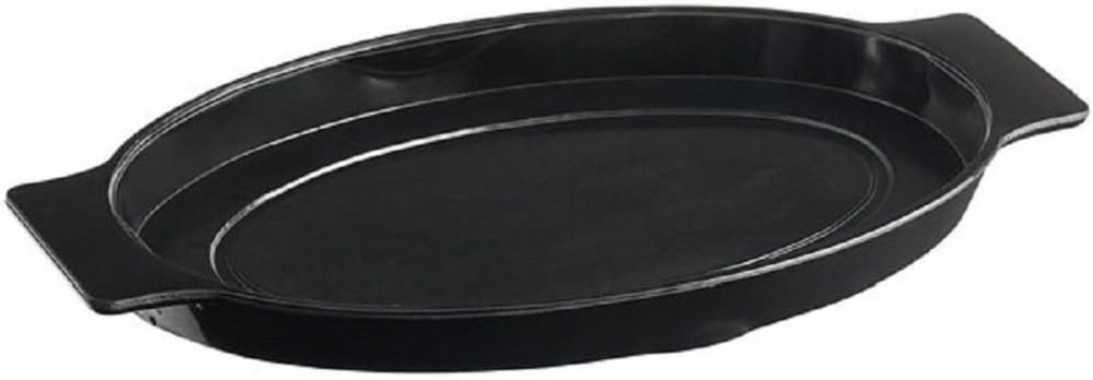 13-4/5" x 8-4/9" Oval Bakelite Underliner fits 11-5/8" x 8" Stainless Steel Sizzling Platter - Rectangular Sizzle Platter Underliner Base Restaurant Home Kitchen