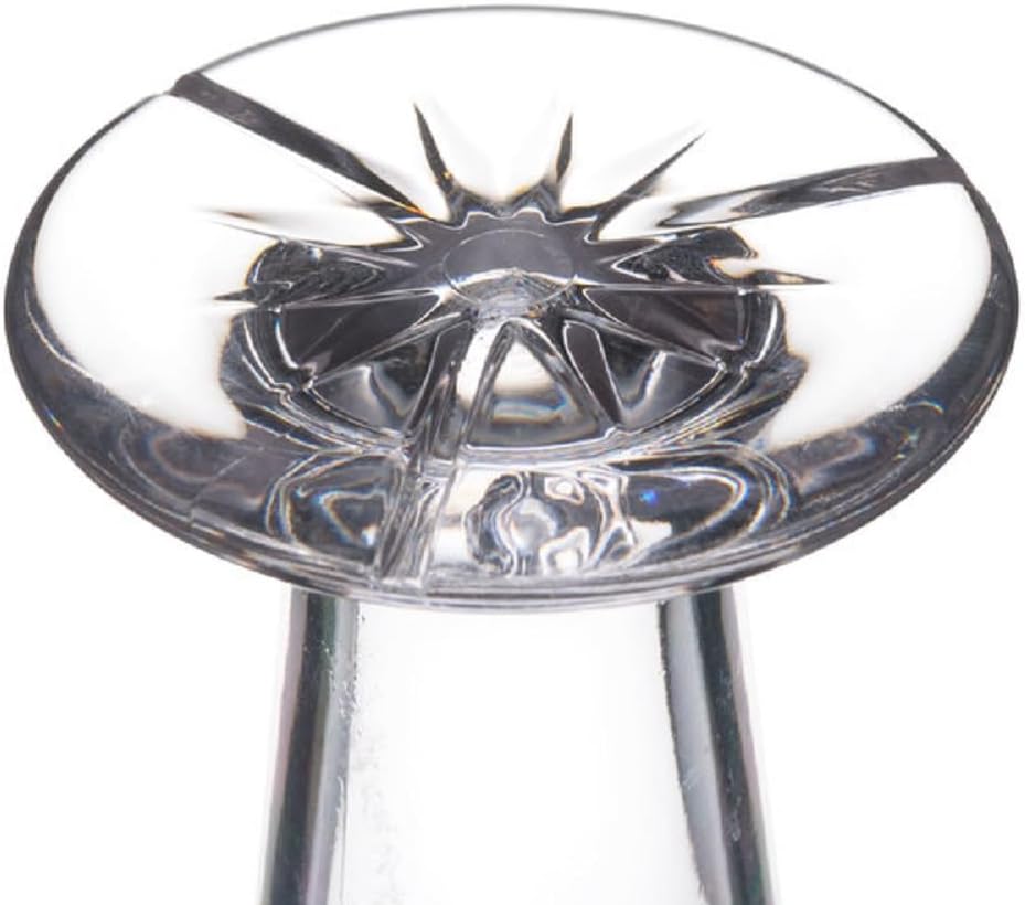 Pilsner Glass Polycarbonate with Starburst Heavy Base Clear Color - Beverage Plastic Drinking for Bar Craft Beer Glass Pilsner Glass Beer Cup & Other Lighter Beers Beer Gifts