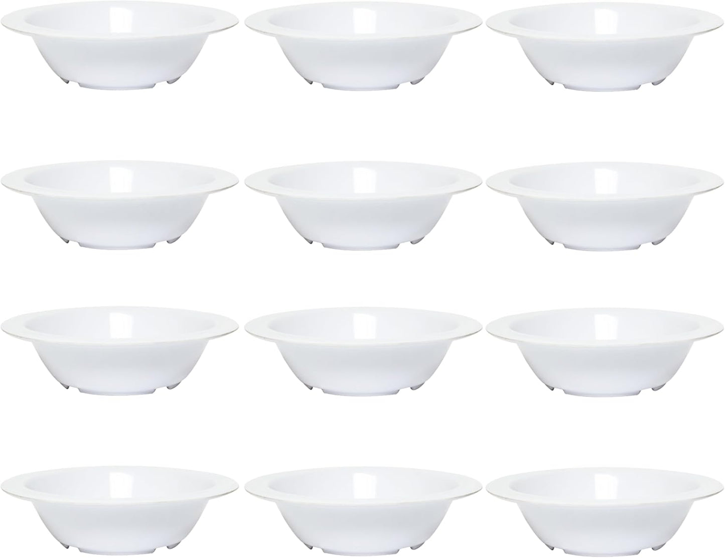 12 oz. Soup/Cereal Bowl Melamine Set of 12- Dishwasher Safe Break-Resistant Reusable Bowls Serving Bowl Soup Bowls for Fruits Salad Kitchen Restaurants