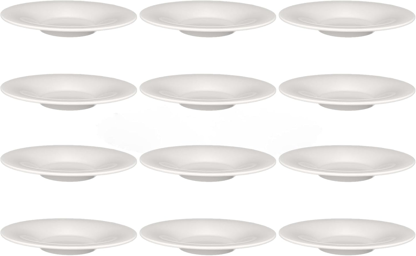 16 oz Pasta Bowls Melamine Set of 12- Dishwasher Safe Break-Resistant Reusable Pasta Plates Serving Bowl Pasta Bowls for Dinner Home Kitchen Restaurants
