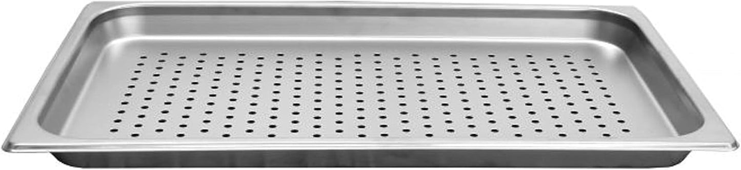 Deep Perforated Stainless Steel Anti-Jamming Steam Pan 24 Gauge - Chafing Steam Food Pan for Restaurant, Family Events, Personal Catering
