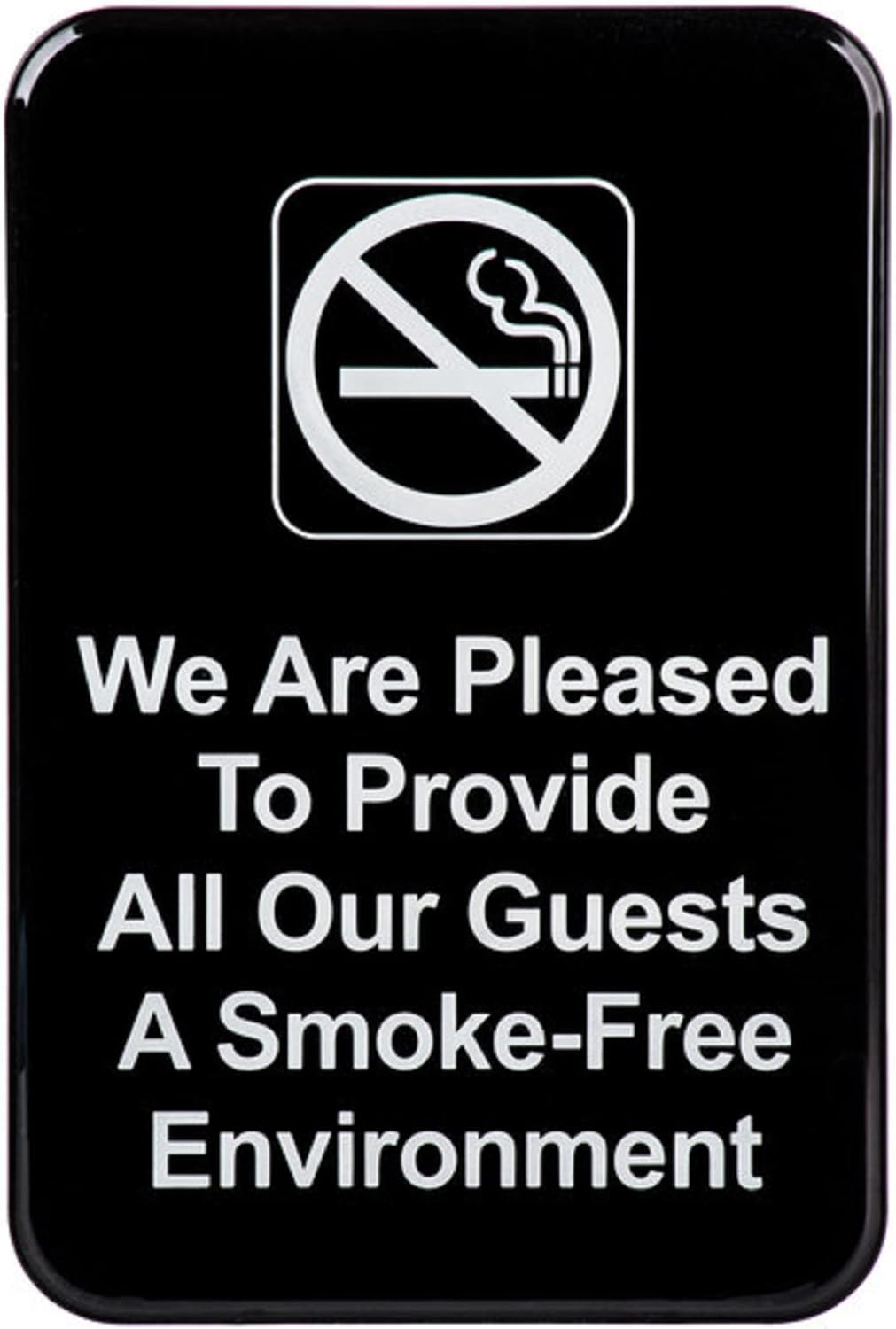 6" x 9" Smoke-Free Environment Signs with Easy Peel Self-Adhesive Set of 2- Waterproof Self Adhesive Store Signs Indoor/Outdoor Warning Marker Home Business Use