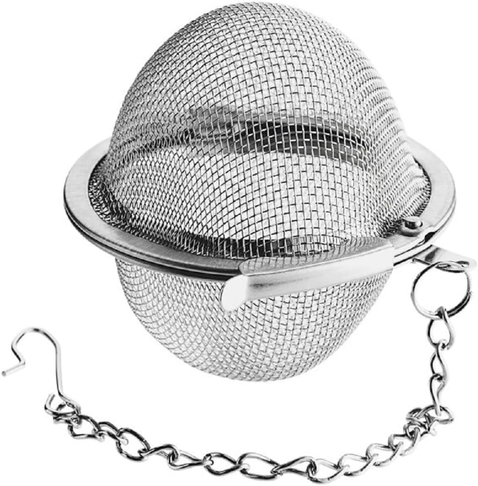 Stainless Steel Mesh Tea Ball Infuser with Chain Set of 2- Tea Strainers Tea Infuser Strainer Filters Tea Diffuser Strainer for Cup and Teapot Home Restaurants