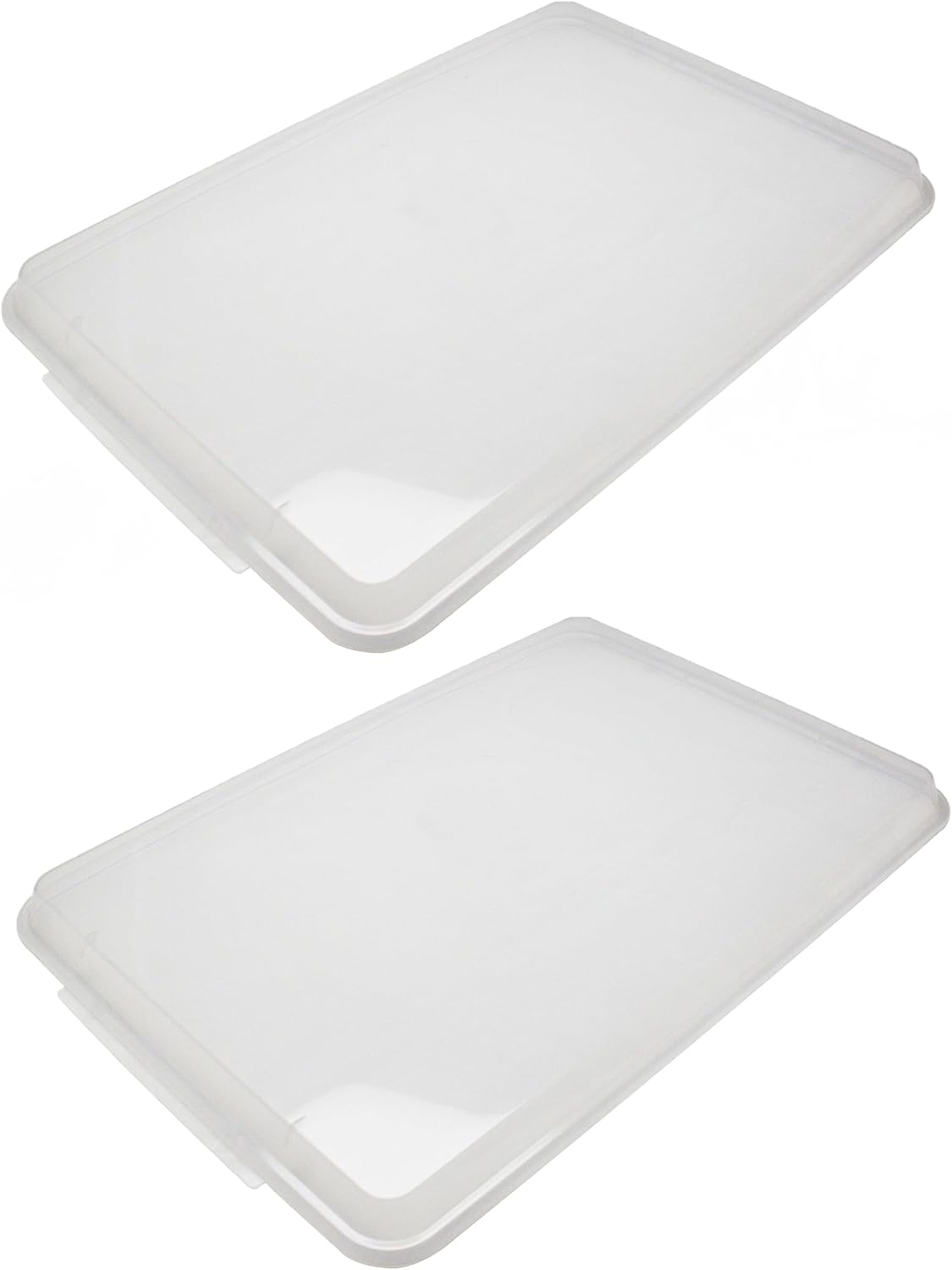 Set of 2 Polypropylene Sheet Pan Covers | Clear, Durable & Stackable Baking Tray Lids for Cookies, Cakes & Pastries | Ideal for Home, Bakeries & Restaurants