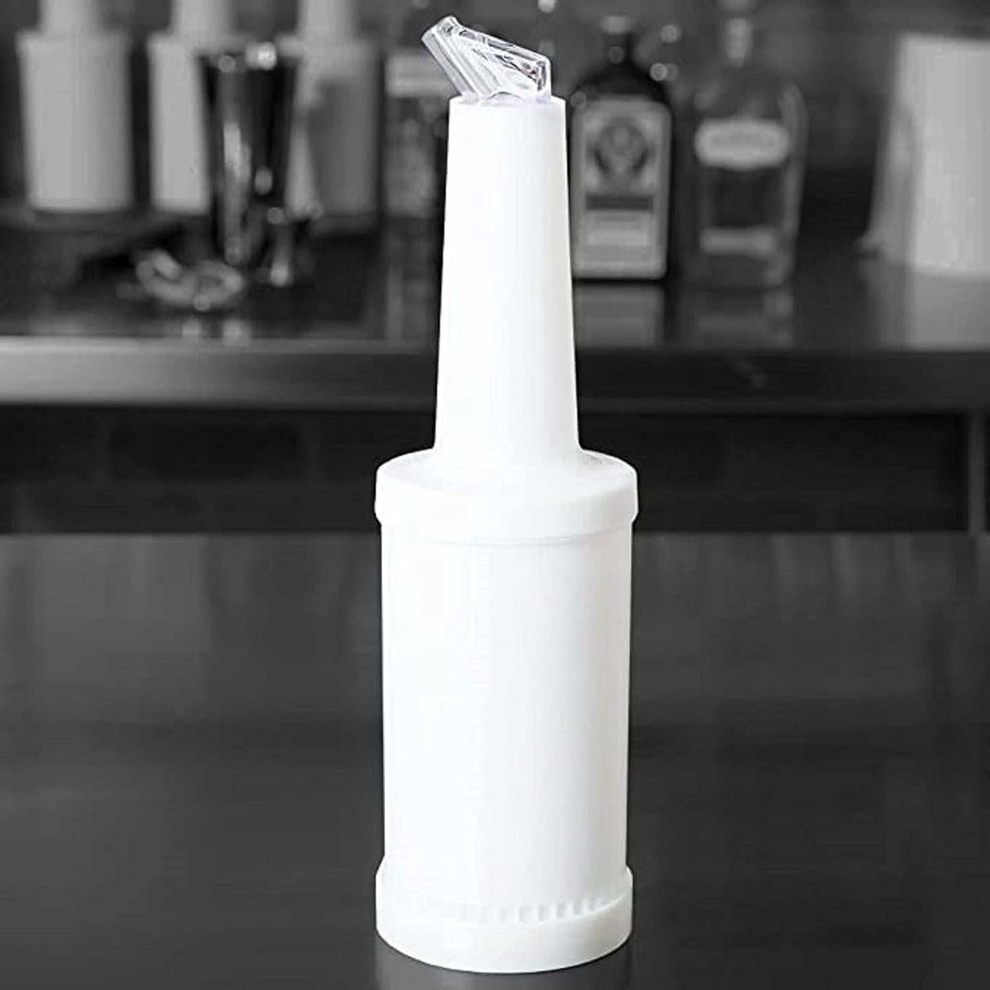 Pour and Store Fruit Juice and Liquor Pour Bottles Set of 3- Juice Pouring Bottle Containers Bar Pour Bottles Plastic Juice Pour Bottles Plastic Barware for Bars & Event