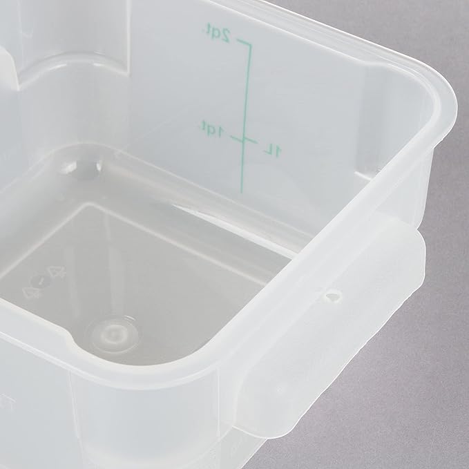 Polycarbonate Square Food Storage Container - Commercial Food Storage Containers Meal Prep Containers Reusable Food Containers for Pantry Kitchen Storage Organization