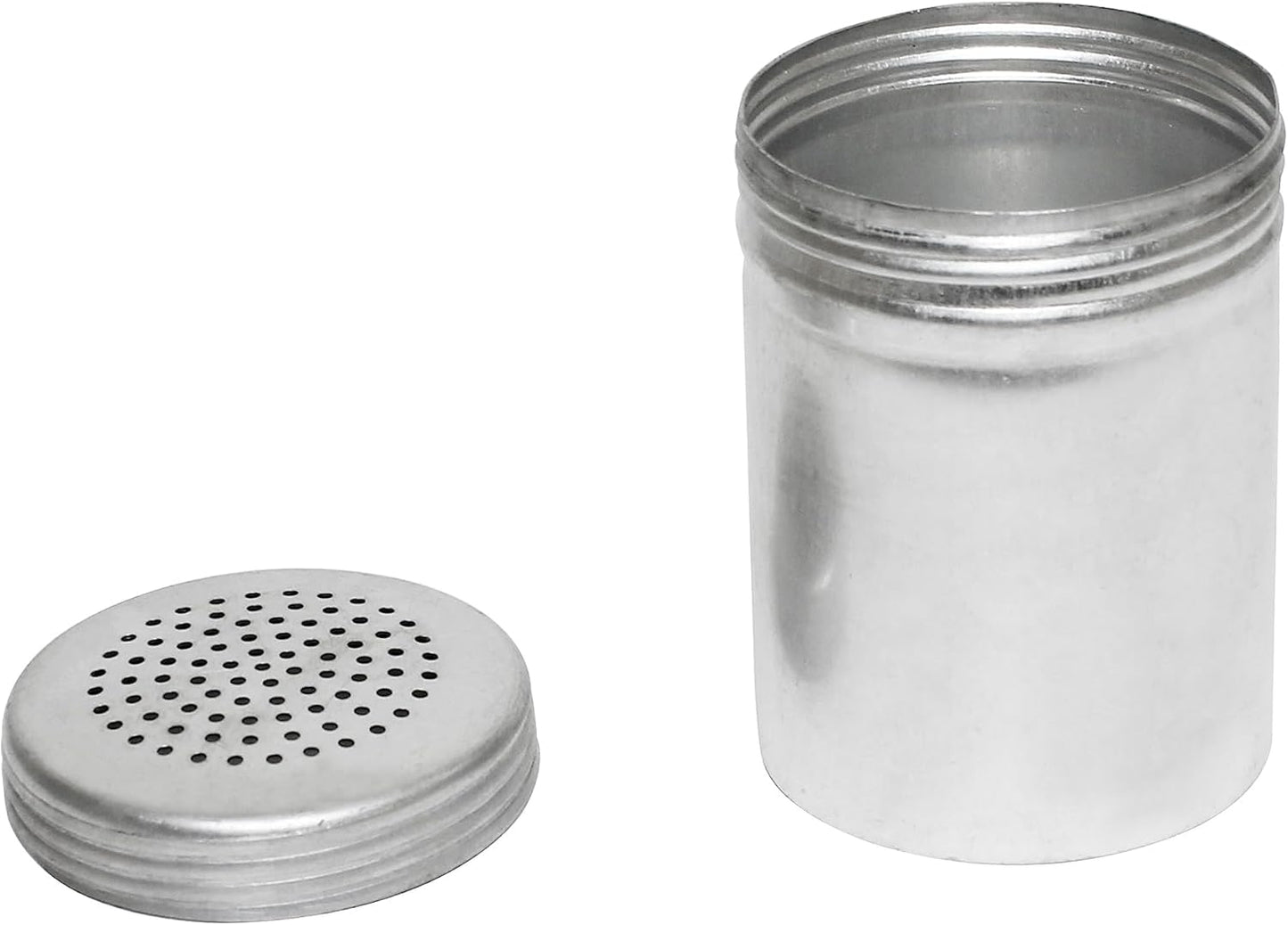 10 oz. Dredge Shaker with/without Handle Aluminum Set of 2 - Seasonings Spice Shakers With Holes and Lids Ideal for Salt Spice Sugar Flour Perfect for Home Kitchen