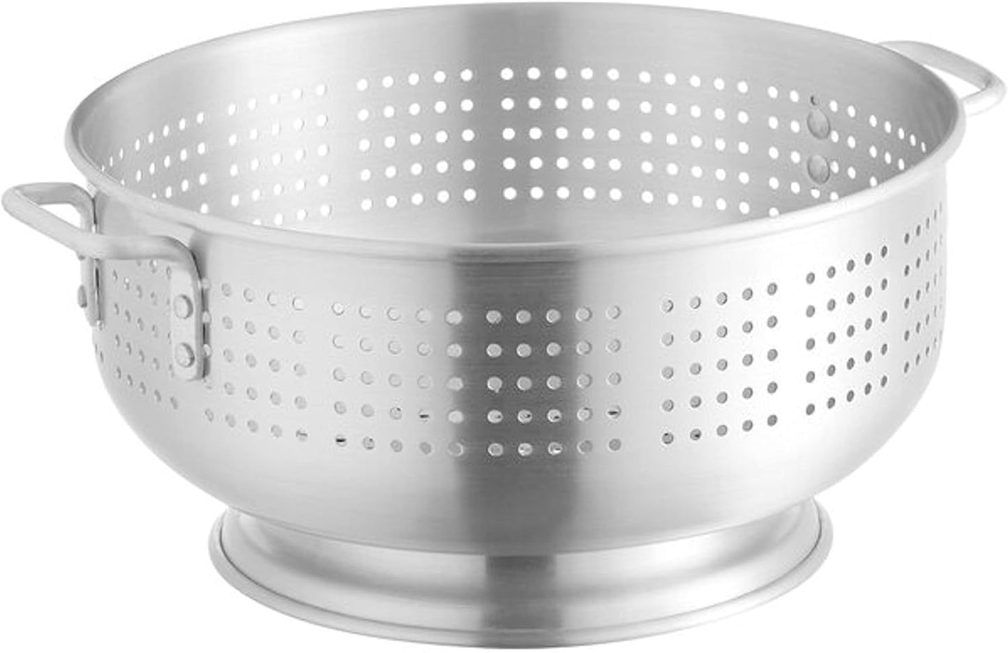Aluminum Heavy Duty Colander with Handles and Stable Base - Pasta Spaghetti Berry Fruit Vegetable Kitchen Food Strainer Basket