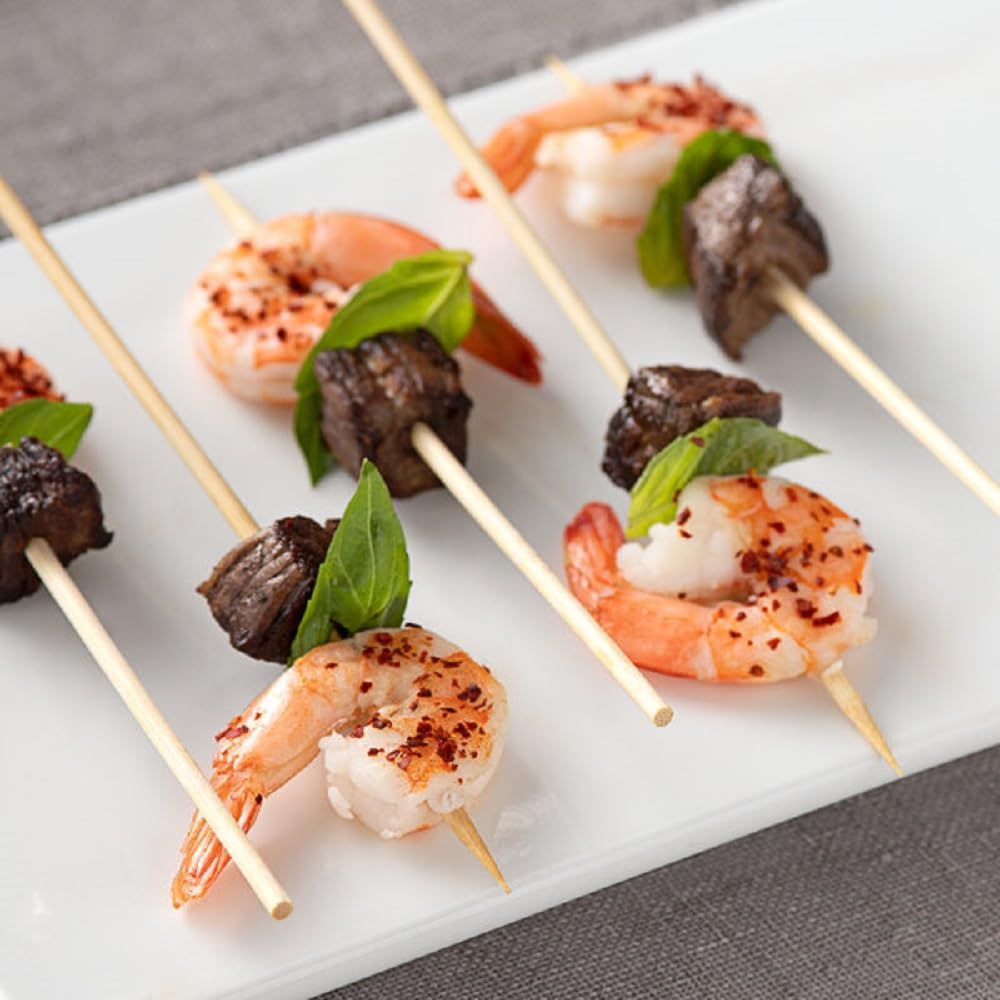 Bamboo BBQ Skewers for Grilling BBQ Appetiser Fruit Cocktail Kabob Chocolate Fountain Grilling Barbecue Kitchen Crafting Party