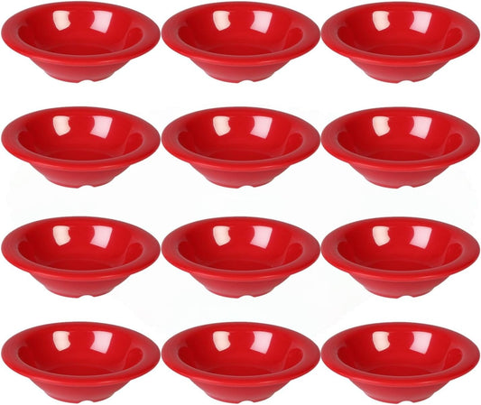 Salad Bowls Pure Melamine Set of 12- Dishwasher Safe Break-Resistant Reusable Bowls Serving Bowl Soup Bowls for Fruits Salad Kitchen Restaurants