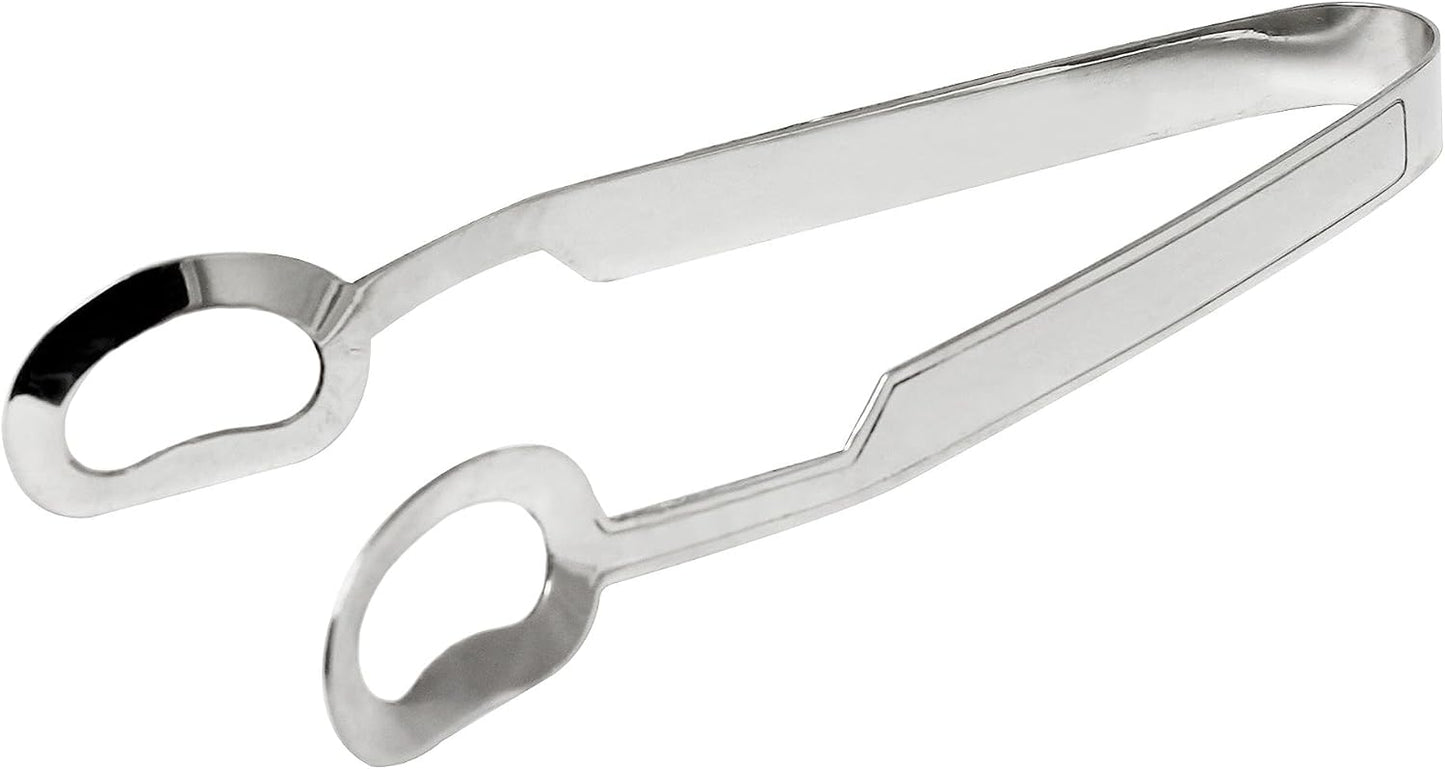 6" Stainless Steel Snail Escargot Tongs Set of 3- Seafood Snail Escargot Tongs Server Serving Cooking Tong for Home Kitchen Restaurant Hotel BBQ