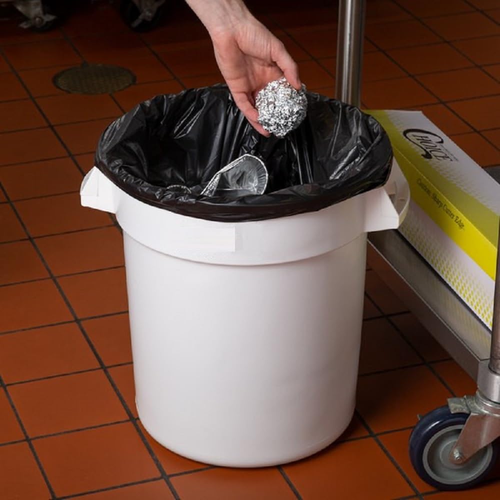 Round Trash Can Height White Color- Wastebasket Garbage Bin Trash Container Recycling Bin Kitchen Bathroom Bedroom Office Trash can