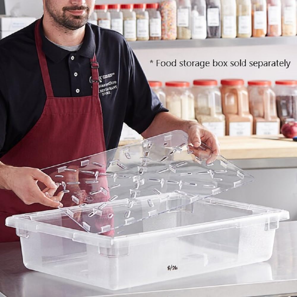 Food Storage Box Drain Shelf White Color- Food Storage Container Drain Shelf for Food Fruit Vegetables Sink Kitchen Restaurant Hotel Kitchen and Cafeteria