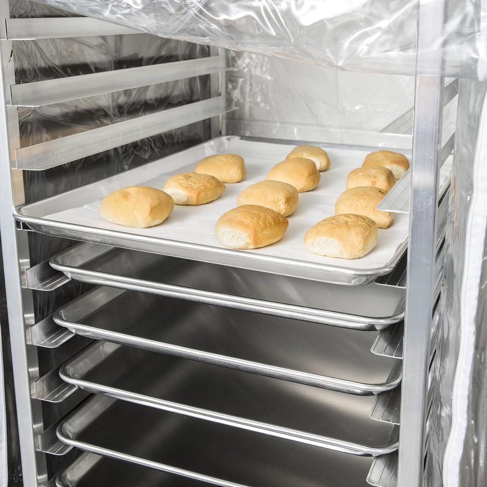 Durable Clear Plastic Cover for 20 Tier Bun Pan Sheet Rack 28 x 23 x 61 - Heavy Duty Plastic Sheet Pan Rack Cover with Zippers Sheet Pan Rack Cover for Home Kitchen Restaurant Bakery