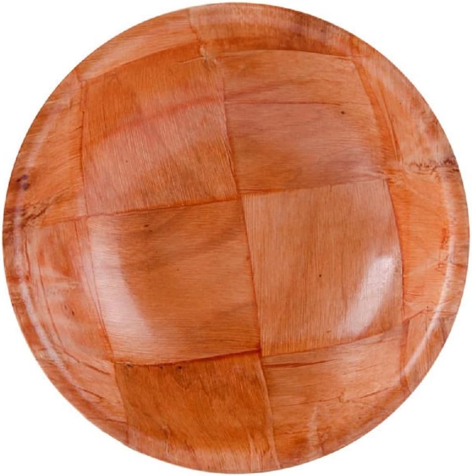 Round Keyaki Wood Woven Salad Bowl Set of 12- Salad Bowls Set Wood Serving Bowl Fruit Bowl Wooden Salad Bowl Serving Bowl Perfect for Salad Vegetables Fruit Salad