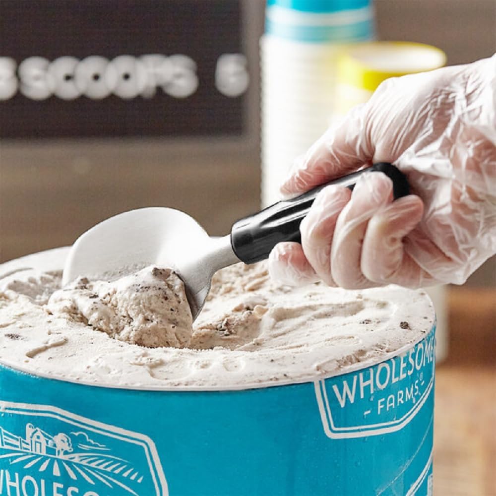 Ice Cream Spade Stainless Steel Blade Plastic Handle- Ice Cream Scooper Heavy Duty Ice Cream Spade Great for Spooning Frozen Hard Gelato Sorbet Cookie Dough