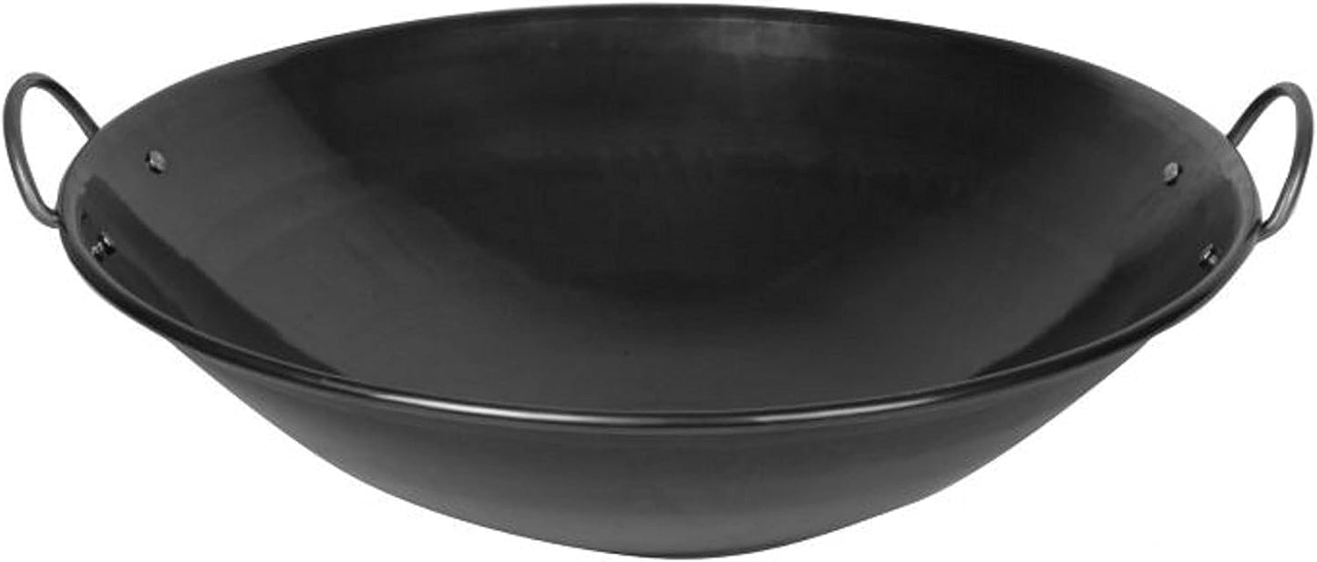 Steel Curved Rim Wok- Stir Fry Pan for Chinese Japanese and Cantonese Cuisine Stir Fry Pans Traditional Woks Grilling Frying Steaming Made in Taiwan