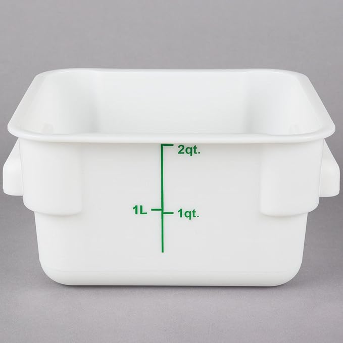 Polycarbonate Square Food Storage Container - Commercial Food Storage Containers Meal Prep Containers Reusable Food Containers for Pantry Kitchen Storage Organization