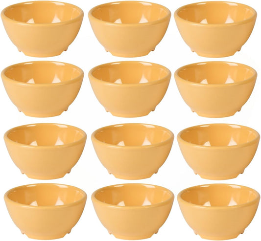 10 oz Soup Bowl Melamine Set of 12- Break-Resistant Dishwasher Safe Reusable Bowls Serving Soup Bowl Broth Cups Soup Bowls Ice Cream Dipping Sauce