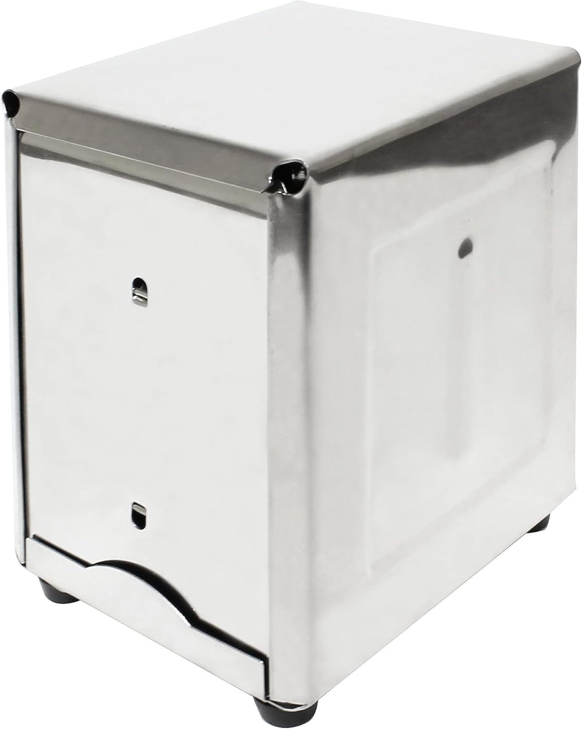 Stainless Steel Napkin Dispenser Dual Side Fold with Polished Finish - Table Top Napkin Dispenser for Kitchen Dining Table Suitable for All Dining Room