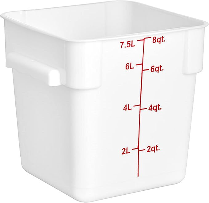 Polycarbonate Square Food Storage Container - Commercial Food Storage Containers Meal Prep Containers Reusable Food Containers for Pantry Kitchen Storage Organization