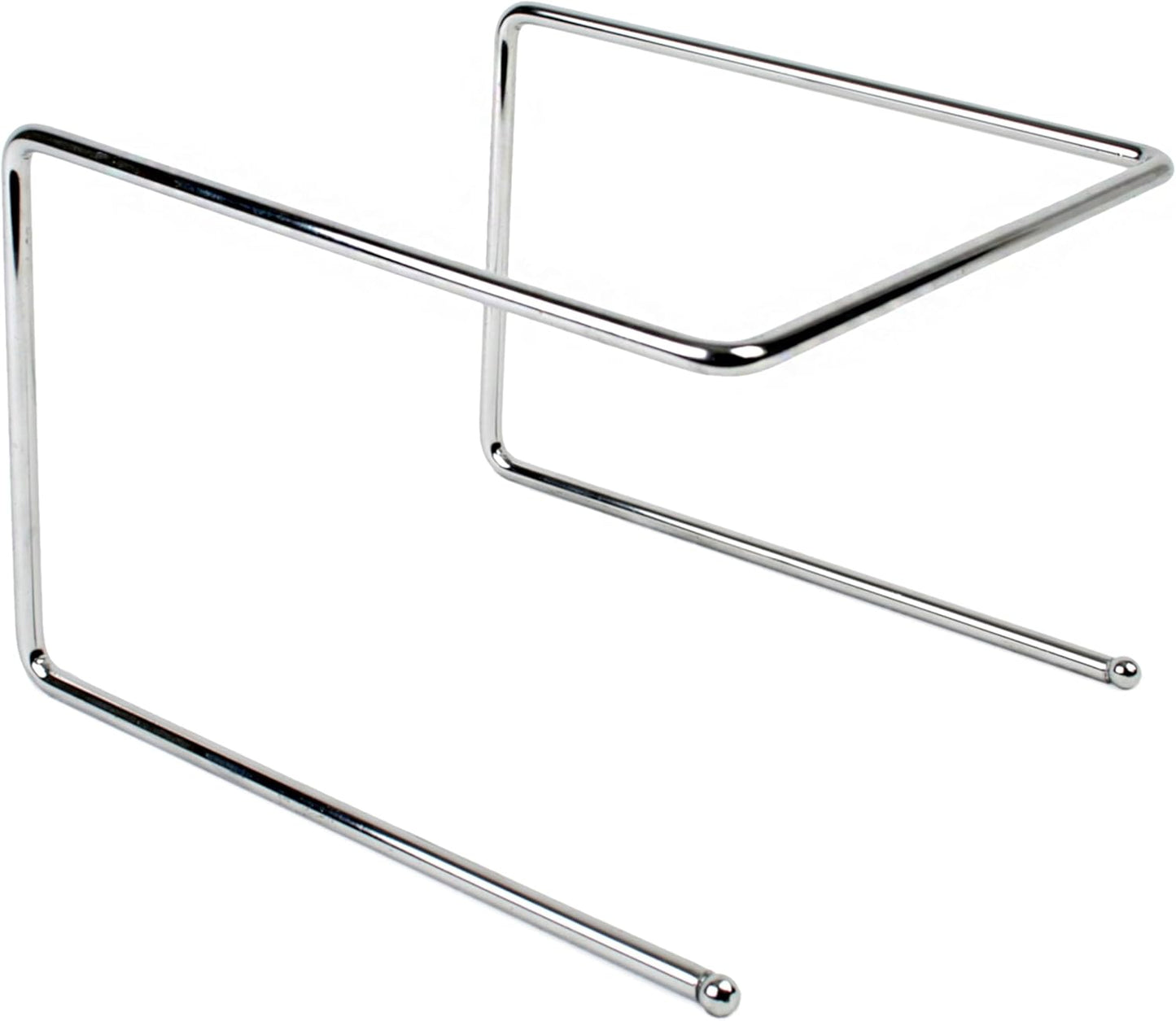 9-1/2" x 9" x 6-1/2" Wire Pizza Tray Stand Chrome Plated Set of 2- Metal Pizza Stand Tray Tabletop Pizza Pan Riser Food Platter Tray and Display Rack Metal Pizza Table Stand
