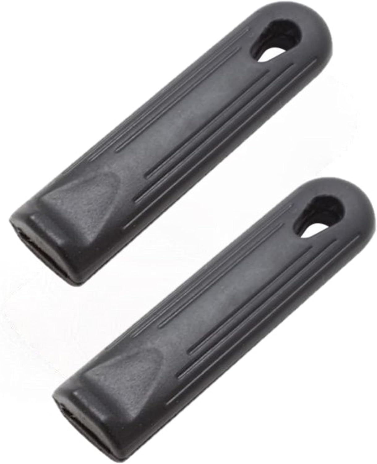 Silicone Pan Handle Sleeve Black Color fits Fry Pans Set of 2 - Heat-Resistant Removable Silicone Hot Handle Holder Handle Cover Silicone Pot Holder