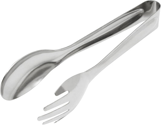 8" Stainless Steel Multi Serving Spoon- Metal Food Tongs Strong Grip Serving Utensils Serving Tongs for Grabbing Food Parties Catering Appetizer Tongs Tea Party Coffee Bar