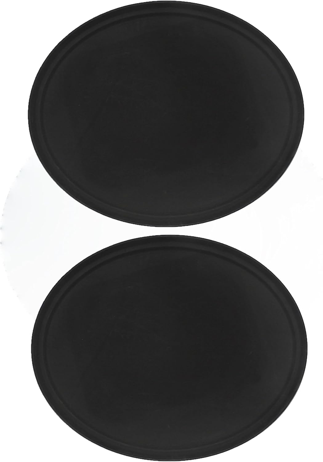 Serving Tray Fiberglass Set of 2- Non Slip Surface Service Trays Round Tray Plastic Food Meals Server Tray for Home Kitchen Restaurant Cafeteria Bar Hotel