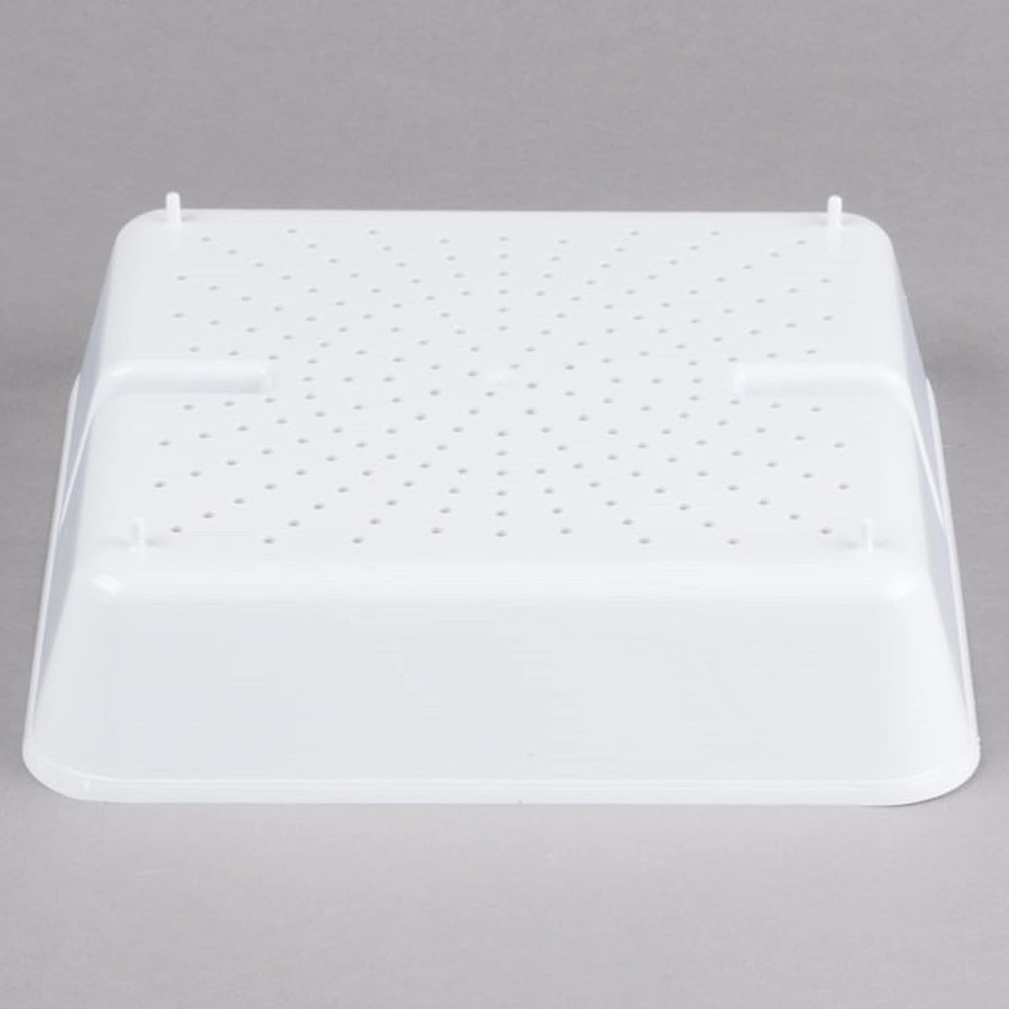 8.5-inch White Floor Drain Strainer 1/8-inch Holes- Square Sink Drain Basket for Restaurants Home and More
