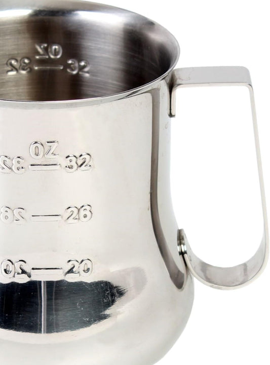 Stainless Steel Espresso Milk Steaming Pitcher with Measuring Scale- Steaming Pitcher Coffee Bar Cappuccino Barista Tools Milk Jug Steamer Frother Cup