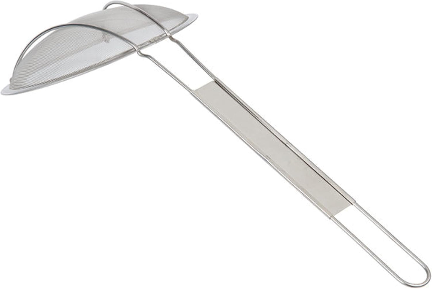 Round Fine Mesh Wire Skimmer Nickel Plated- Kitchen Utensil Food Strainer Skimmer Spoon for Cooking Sieve Sifters Rice Quinoa Pasta Fruits Vegetables etc.