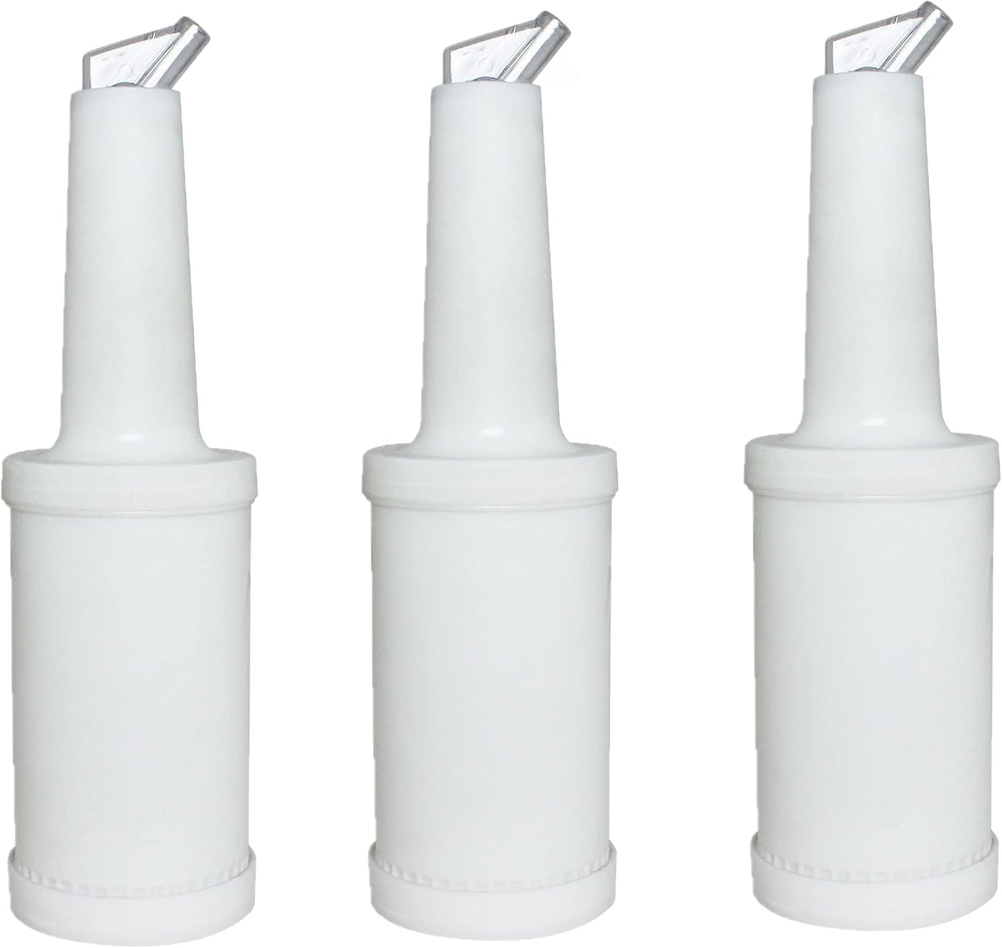 Pour and Store Fruit Juice and Liquor Pour Bottles Set of 3- Juice Pouring Bottle Containers Bar Pour Bottles Plastic Juice Pour Bottles Plastic Barware for Bars & Event