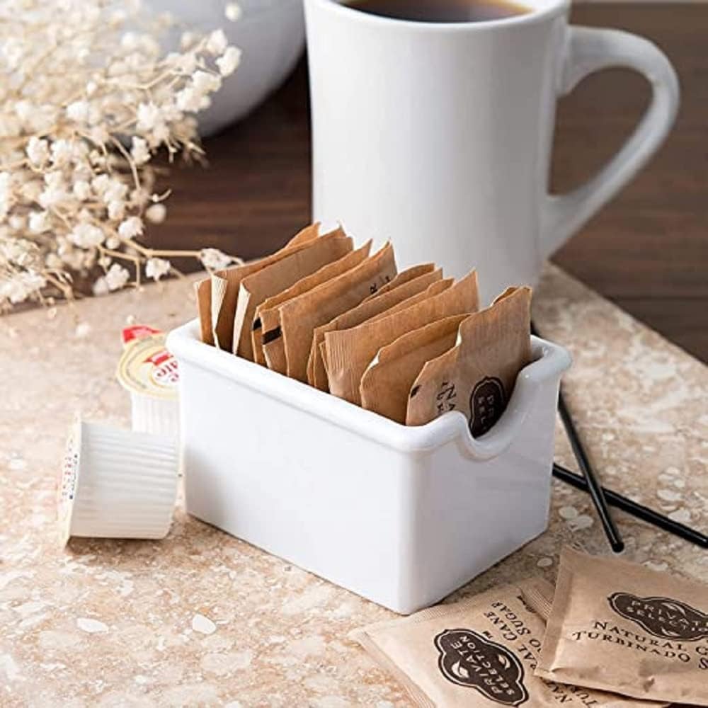 Set of 12 Sugar Packet Holder Plastic - Sugar Caddy Holder for Sweetener Packets Organizer Caddy for Coffee Bar Tea Bag Organizer for Table Restaurant Hotel