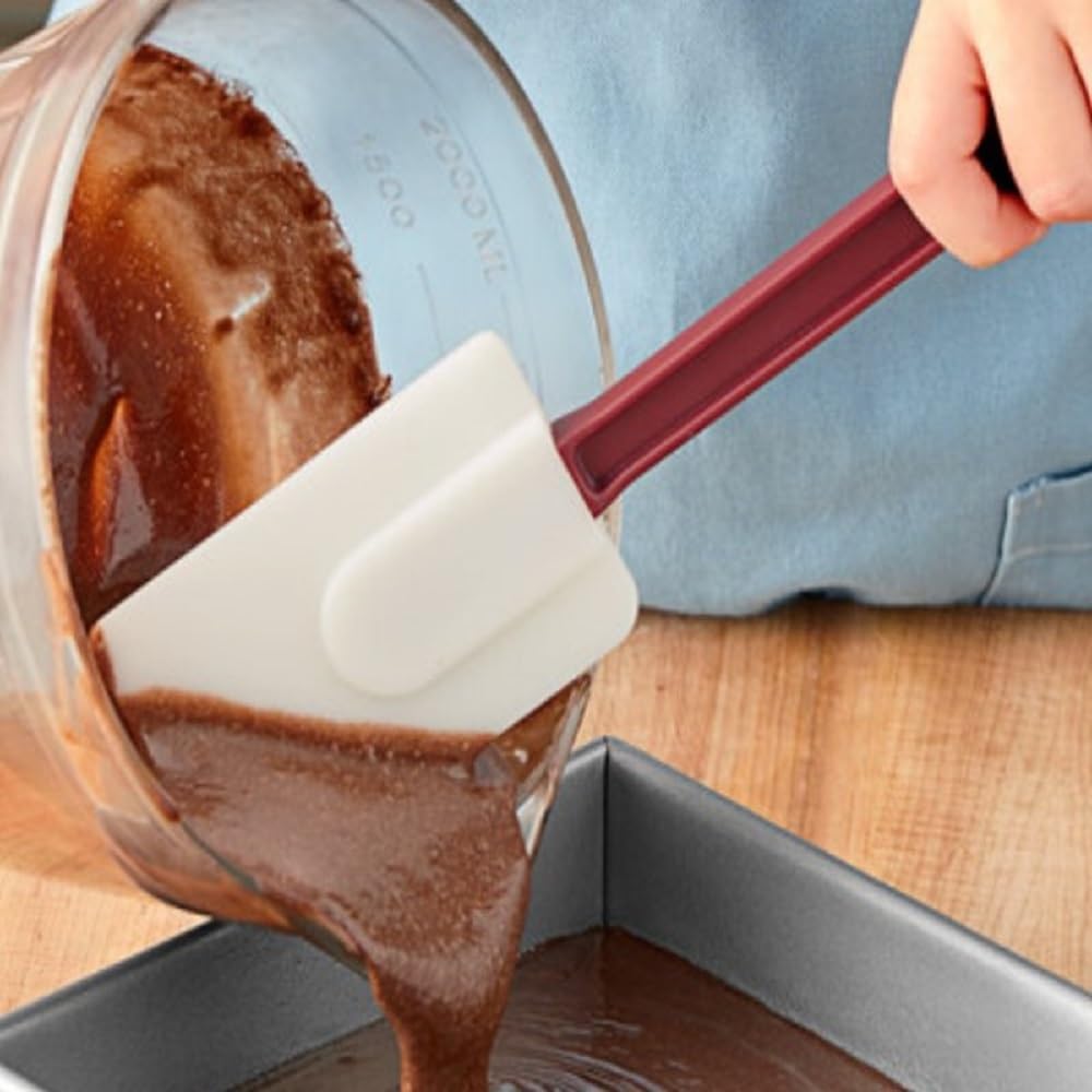 Spatula Scraper - with Handle High Temperature Resistant Spatula Scraper Baking Spatula Food Scraper for Cooking Baking Mixing Frosting Kitchen Utensil