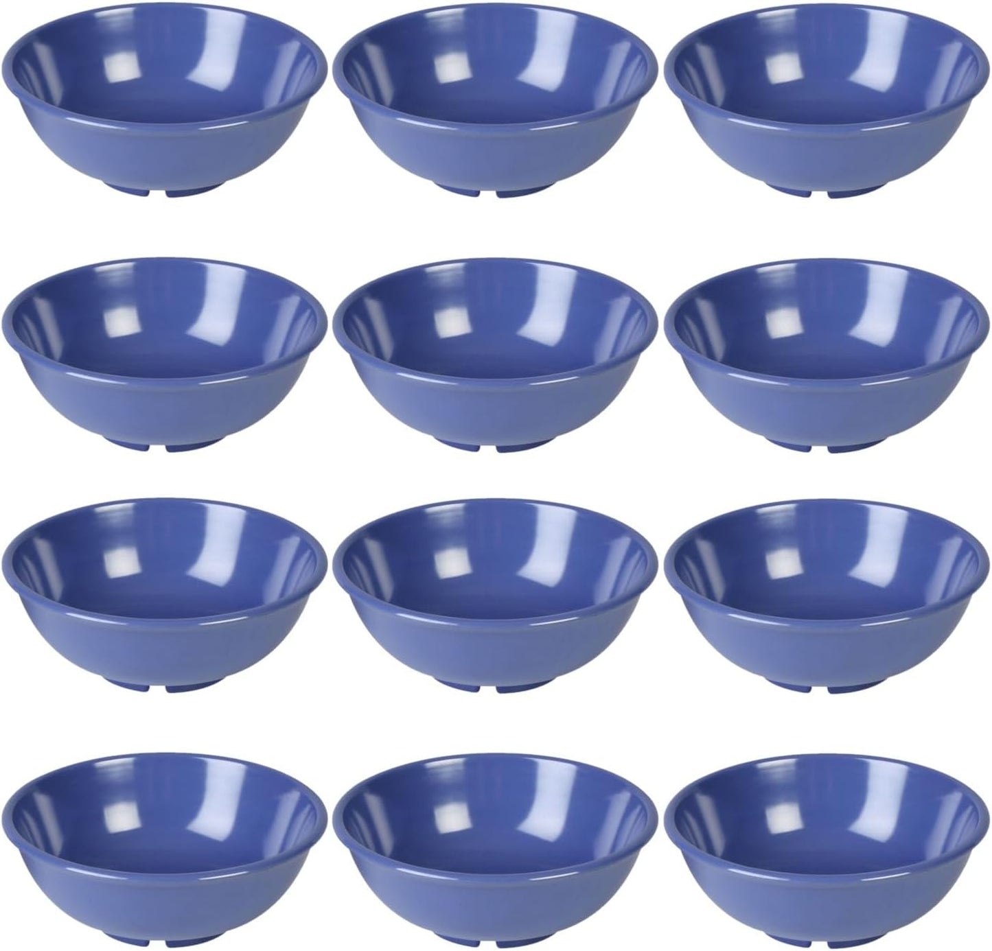 Salad Bowls Melamine Set of 12- Dishwasher Safe Break-Resistant Reusable Bowls Serving Bowl Soup Bowls for Fruits Salad Kitchen Restaurants
