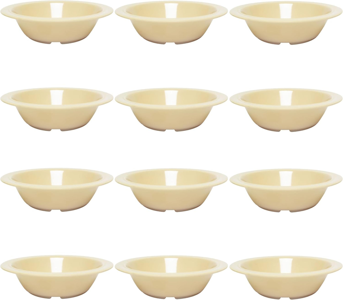 12 oz. Soup/Cereal Bowl Melamine Set of 12- Dishwasher Safe Break-Resistant Reusable Bowls Serving Bowl Soup Bowls for Fruits Salad Kitchen Restaurants
