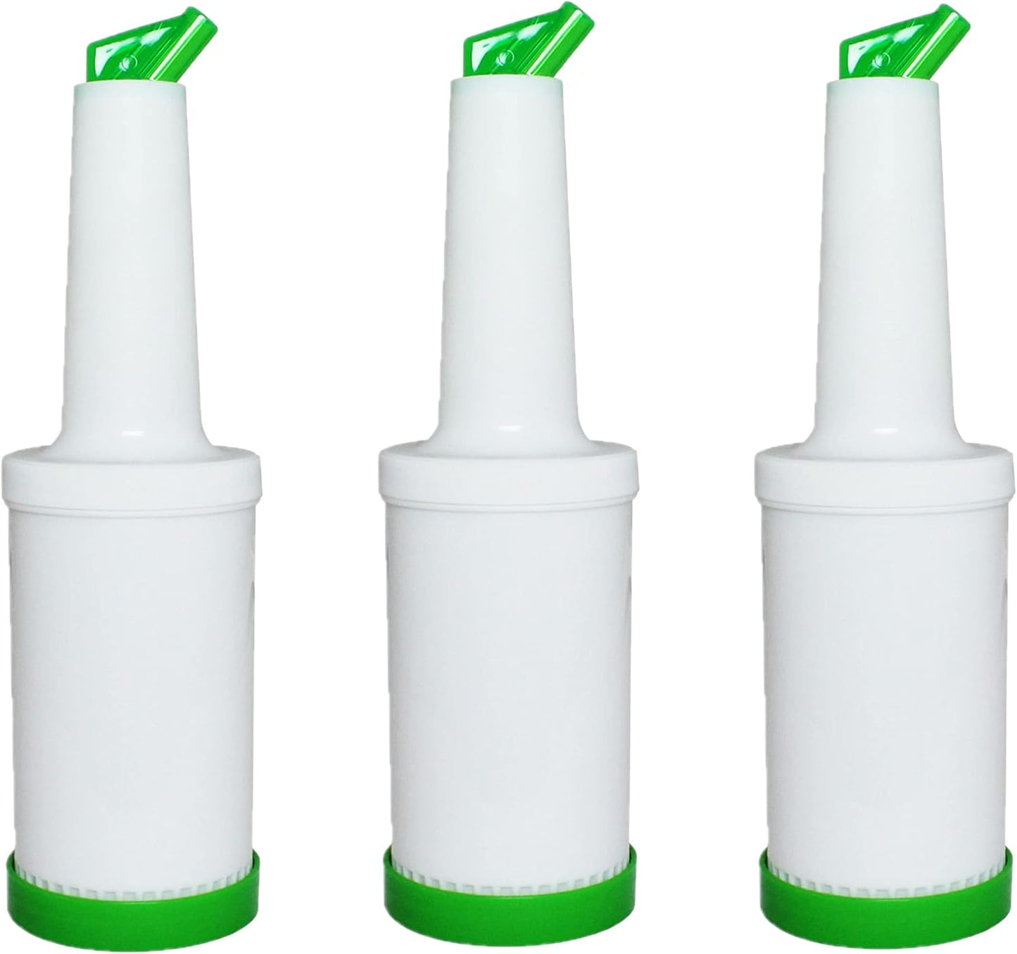 Pour and Store Fruit Juice and Liquor Pour Bottles Set of 3- Juice Pouring Bottle Containers Bar Pour Bottles Plastic Juice Pour Bottles Plastic Barware for Bars & Event