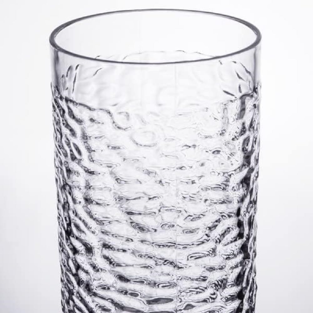 Pebble Tumbler Drinking Glasses Set of 12- Reusable Premium Water Iced Tea Glasses Dishwasher Safe Break-Resistant for Home and Restaurants