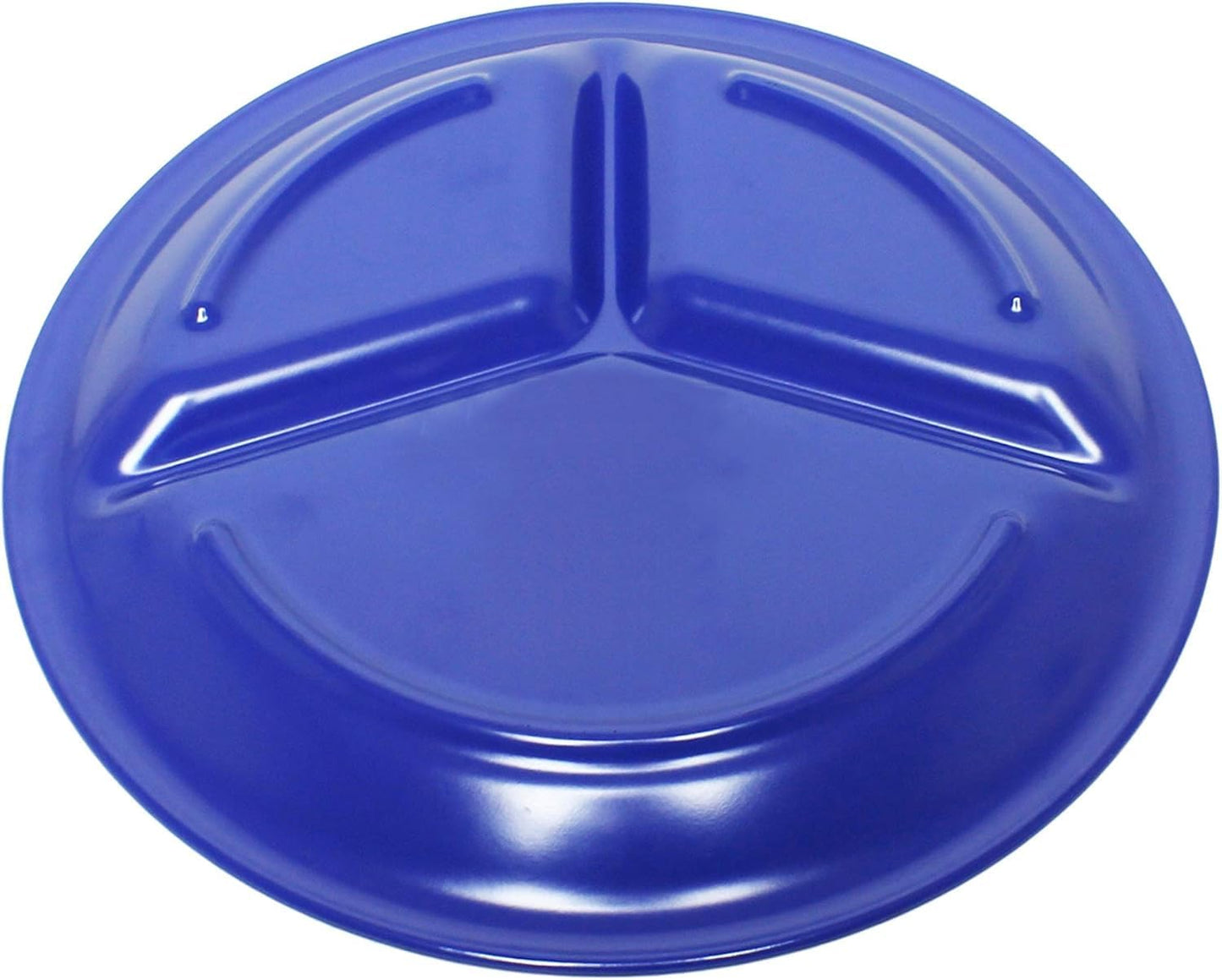 3 Compartment 10 1/4” Divided Plate Melamine Set of 12- Dishwasher Safe Break-Resistant Serving Platter Dinner Plates Portion Plates for Dinner Home Kitchen Restaurants