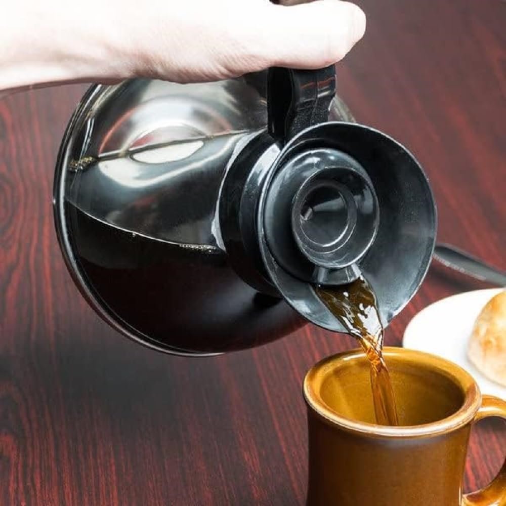 64 oz. Coffee Decanter Stainless Steel Base Polycarbonate Body with Plastic Handle Commercial Grade- Coffee Carafe Easy Pour Coffee Decanter Perfect for Cafes Home and Restaurant