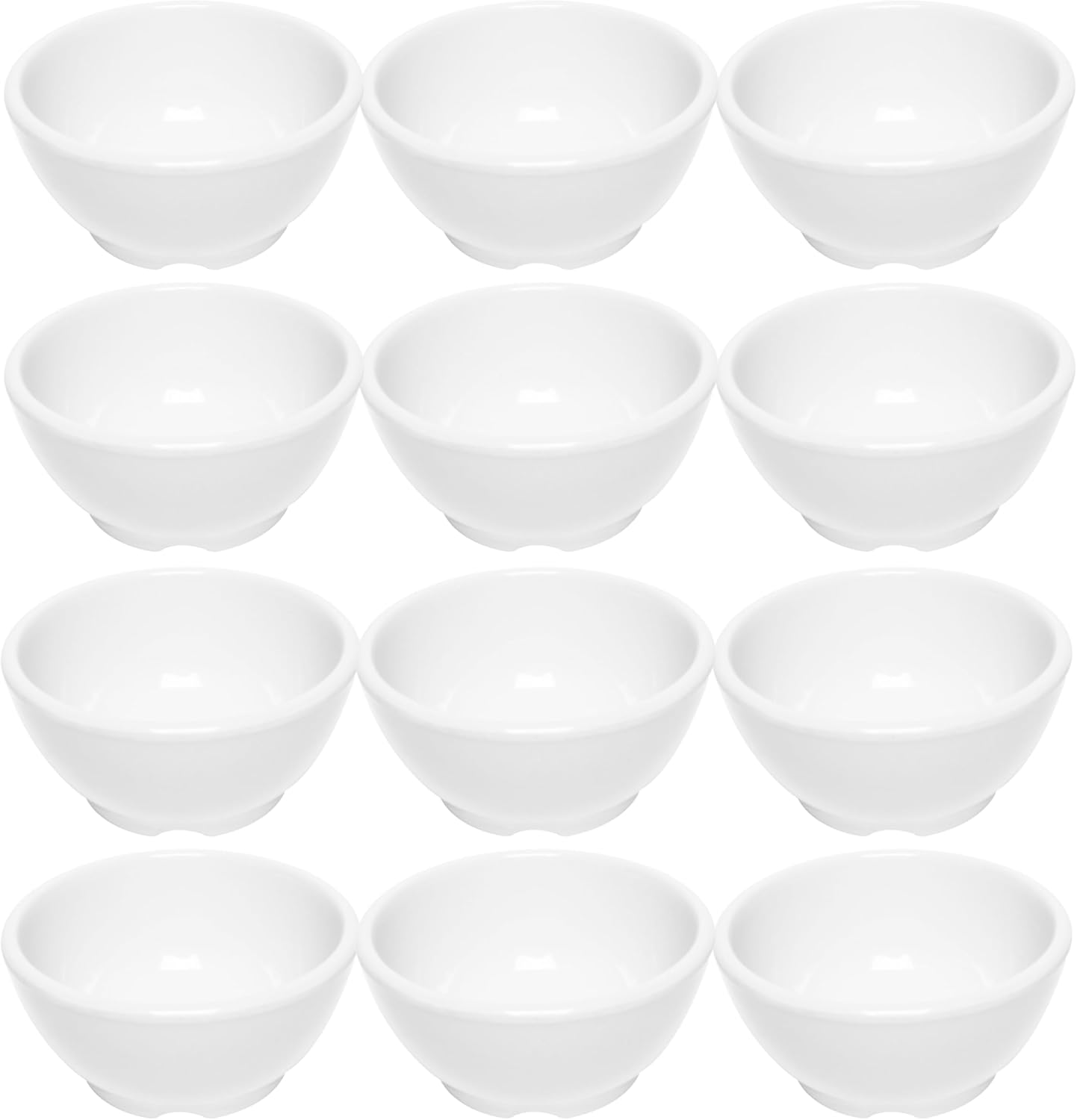 10 oz Soup Bowl Melamine Set of 12- Break-Resistant Dishwasher Safe Reusable Bowls Serving Soup Bowl Broth Cups Soup Bowls Ice Cream Dipping Sauce