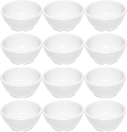10 oz Soup Bowl Melamine Set of 12- Break-Resistant Dishwasher Safe Reusable Bowls Serving Soup Bowl Broth Cups Soup Bowls Ice Cream Dipping Sauce