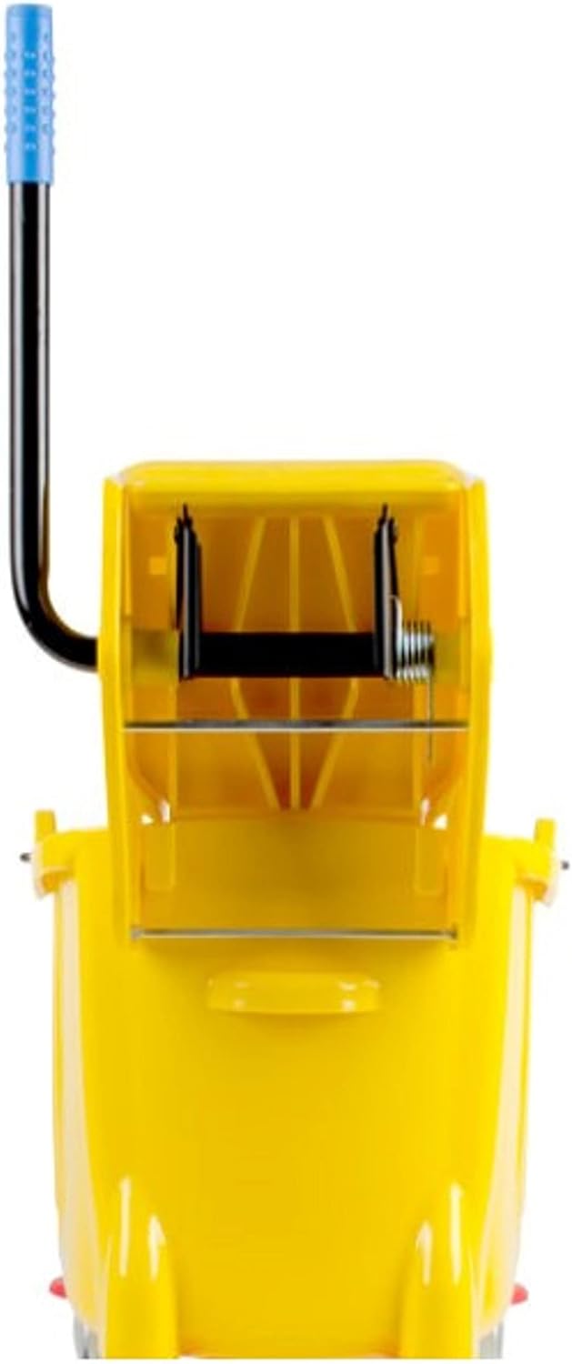 36 qt. Yellow Mop Bucket & Side Press Wringer Set- Pail/Mop Bucket with Mop Strainer/Wringer Combo Household Portable Mop Bucket Ideal for Household and Public Places Floor