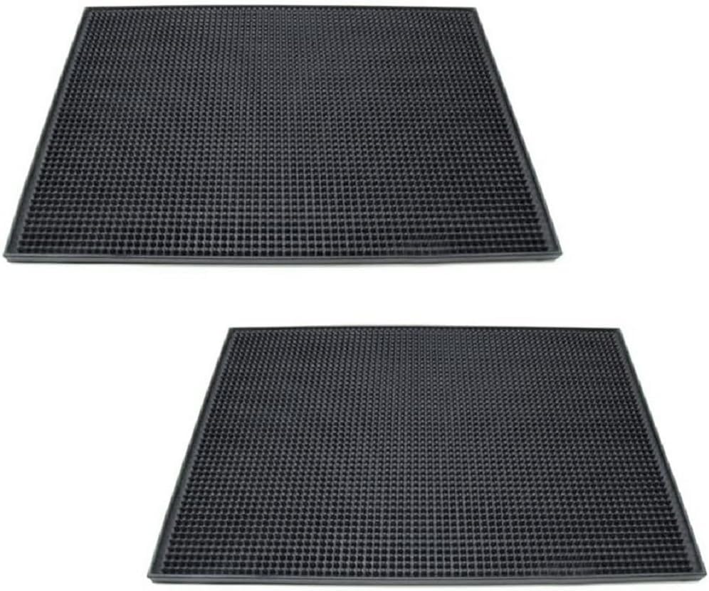 18" x 12" Large Rubber Bar Service No-Slip Mat - Heavy Duty Dish Drying Mat CounterBar Service Spill Mat Countertop Drip Mat Perfect for Bars Home & Restaurants